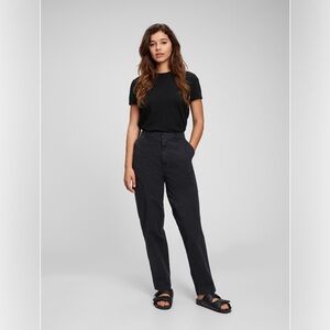 NWT Black High Rise Khakis Straight Leg size 6